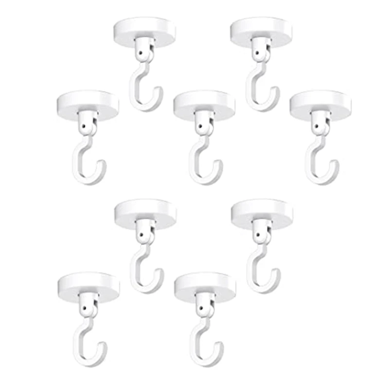 

Powerful Adhesive Ceiling Hooks (9 Packs), Wall Hooks Shower Hooks No Damage Heavy Duty-10Lb (Max)