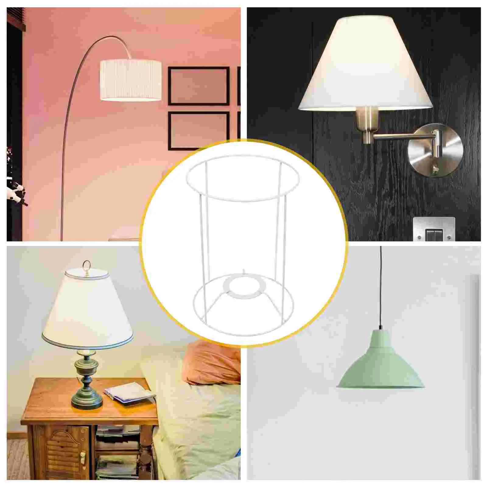 Homemade Lampshade Frame Chandelier Plafond Flush Mount Ceiling Light Wicker Covers Vintage Metal Bulb Guard Bracket