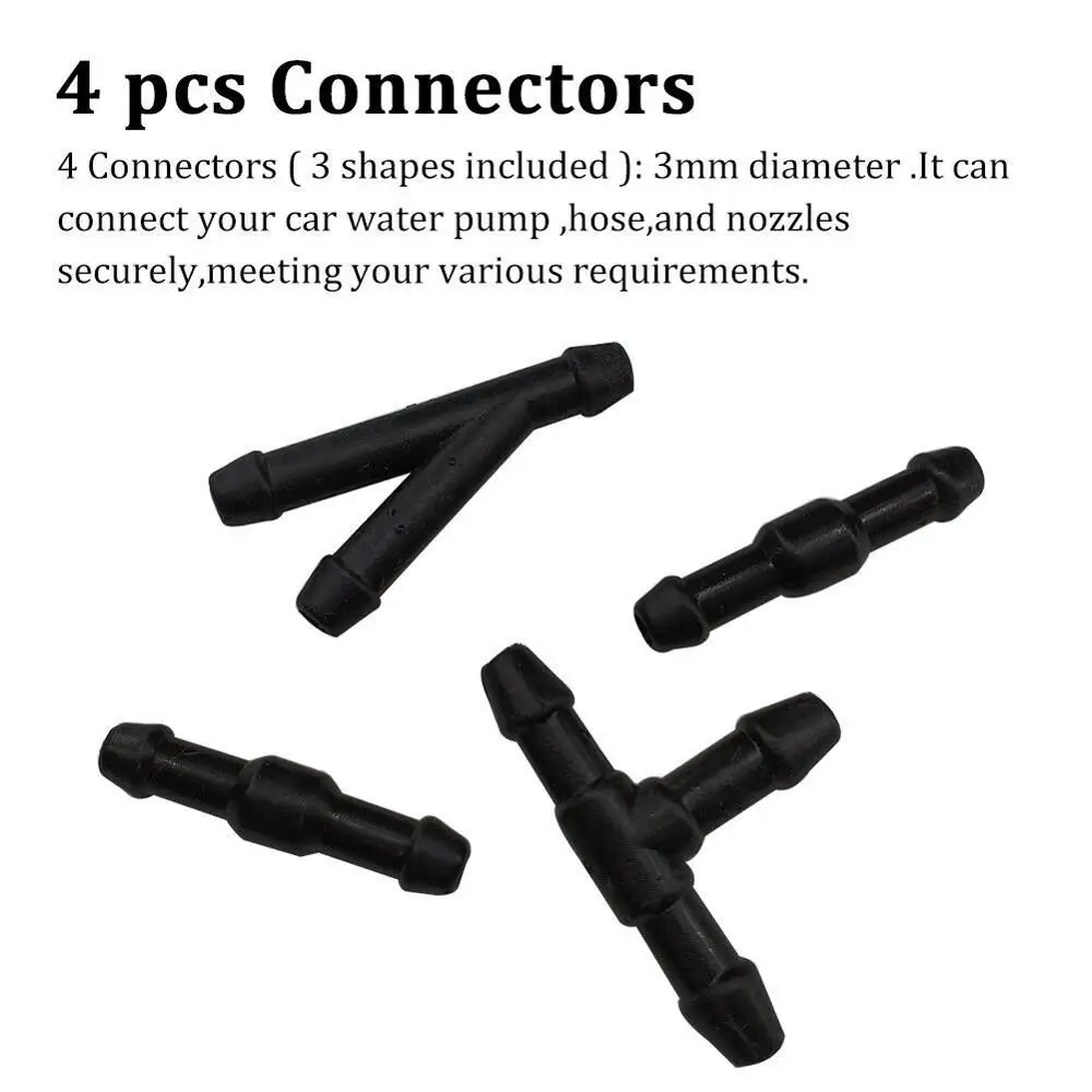 5pcs/Set 2m Car Windshield Washer Hose Automotive Car Wiper Blade Pipe Windshield Jet Spray Washer Nozzles Water Hose Fluid Tube