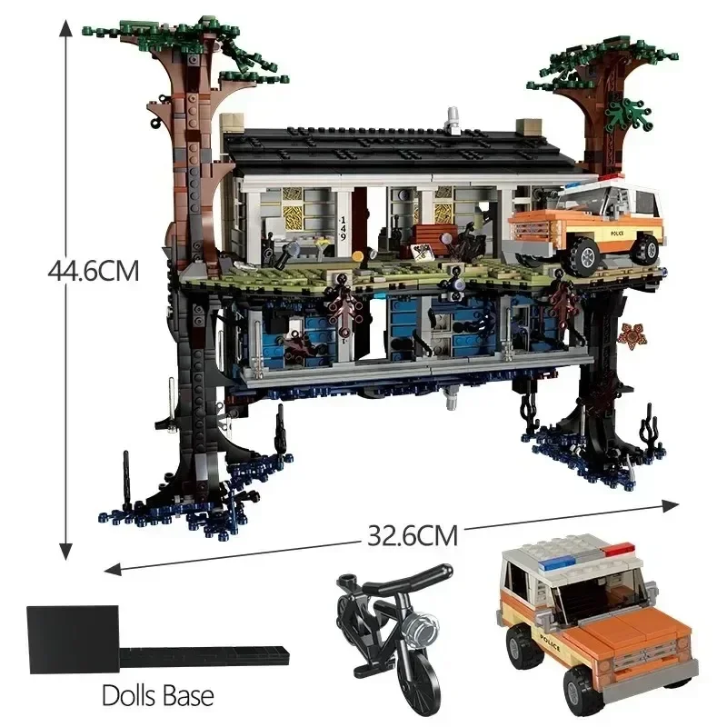 2287PCS Creative Street View series movie Strange Story Upside Down the World 75810 Model Building Block Kids Toy Christmas Gift image 3