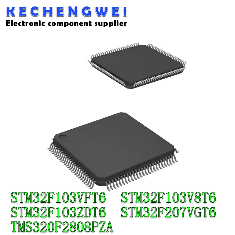 1pcs/lot STM32F103VFT6 STM32F103V8T6 STM32F103ZDT6 STM32F207VGT6 TMS320F2808PZA LQFP-100 Microcontroller chip New spot