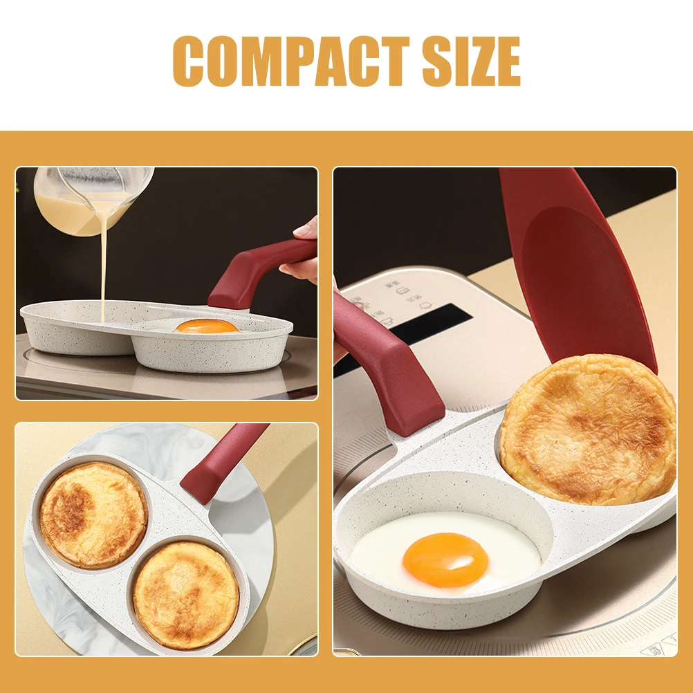 

2 Cup Egg Nonstick Small Frying Pan Easy Clean Cooking Pan For Pancakes Omelettes Mini Skillet Breakfast Maker Non-Stick Fryer
