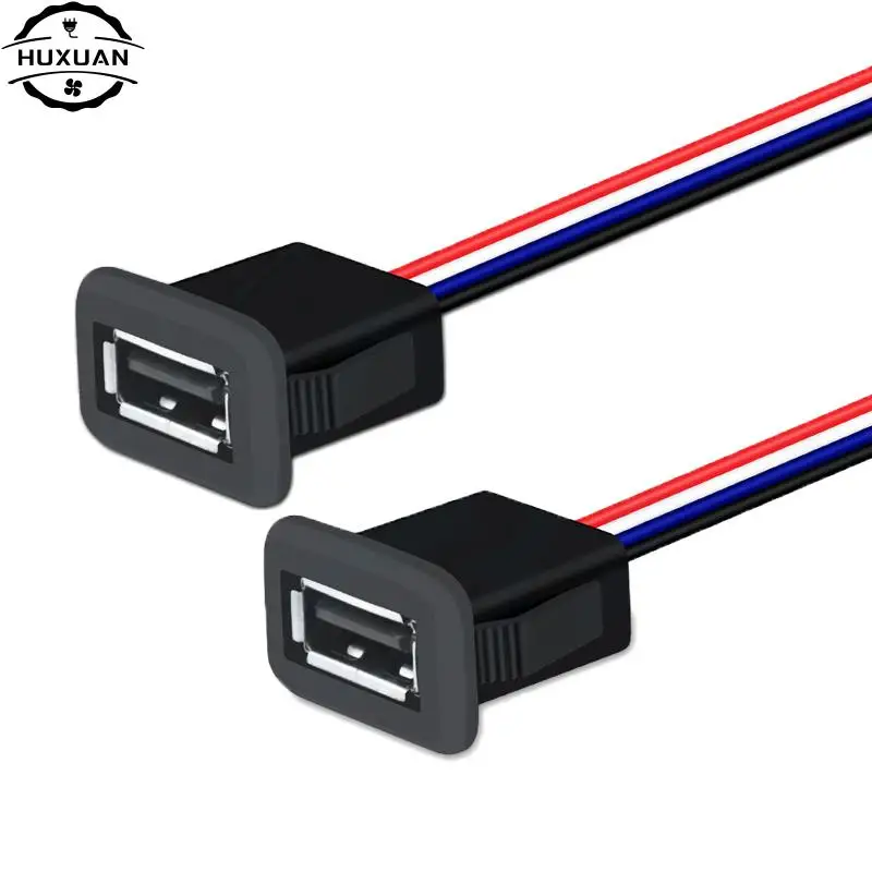 1pc 2Pin 4Pin USB 2.0 Female Power Jack 2P 4P USB2.0 Charging Port Connector Data Interface With Cable USB Charger Socket PH2.0