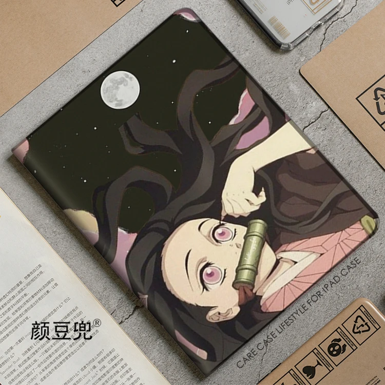 Capa de silicone para iPad, Kamado, Nezuko, Moon, Anime, Air 3, 4, 5, 10.9, Mini, 3, 5, 6, Pro 12.9, 11 ", 10"