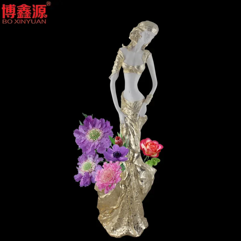 Resin upright European beauty floral arrangements, wholesale creative foot bath shops, beauty shops, home entryway soft decorati