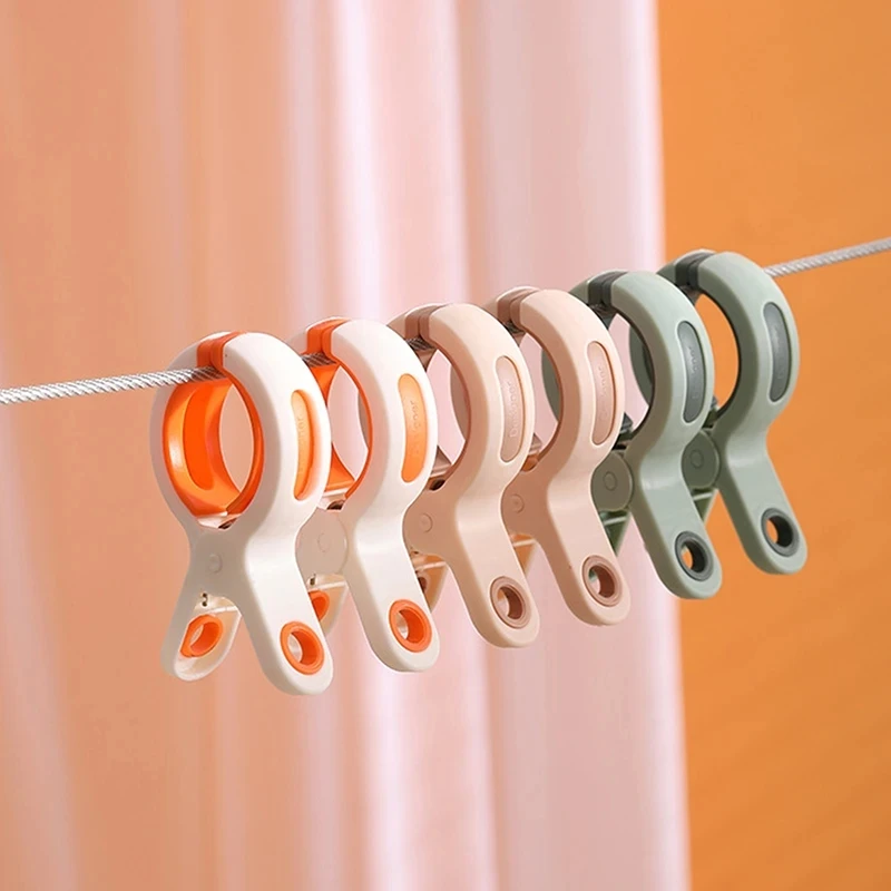 Large Beach Towel Clips Plastic Strong Windproof Clothes Pegs Quilt Hanging Clip Reusable Non-slip Fixed Drying Clothespin