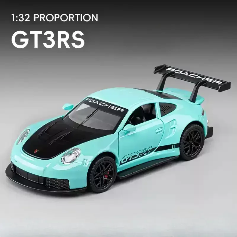 Diecast Miniature Voiture 1/32 Scale 911 GT3RS Sport Car Model Toy Vehicle Children Boy Birthday Gift Home Decor Car Toy