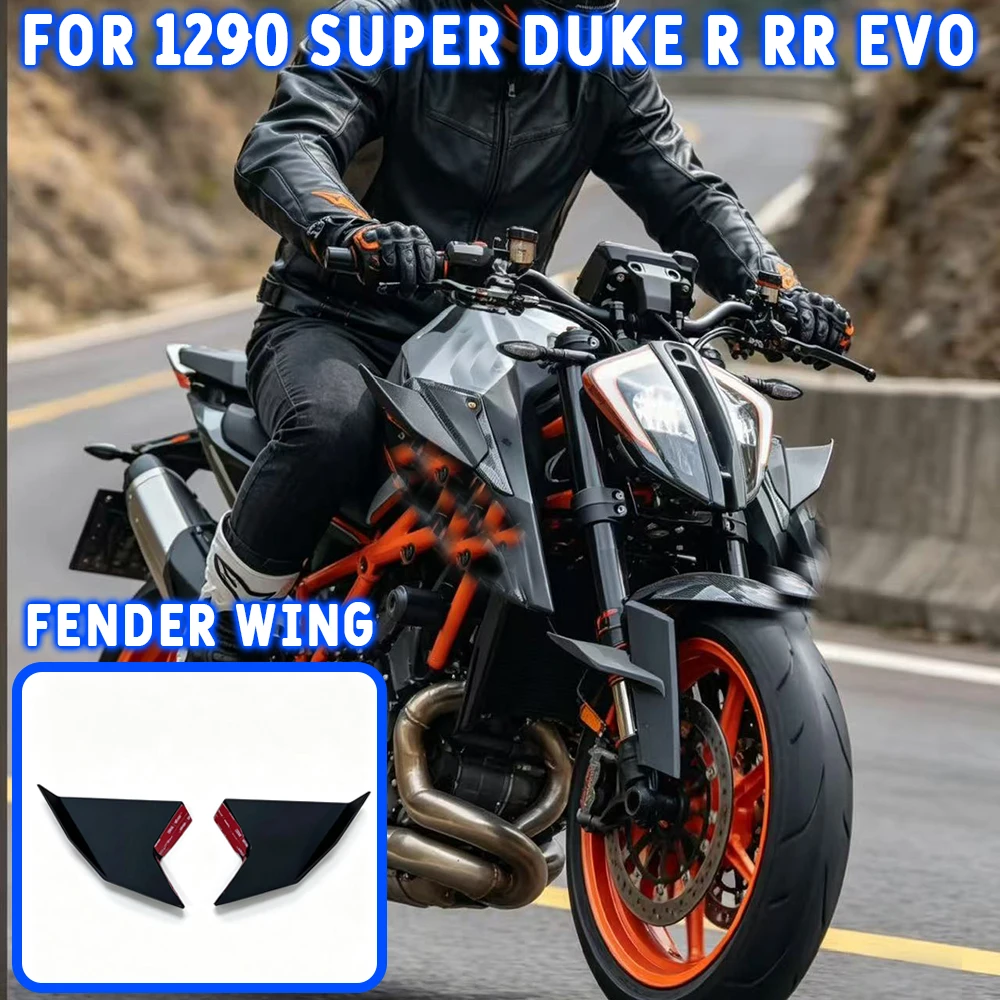 For 1290 SUPER DUKE R RR EVO 2021-2024 Motorcycle Wheel Fender Side Wing Spoiler Winglets Front Aero Deflector Fairing Trim