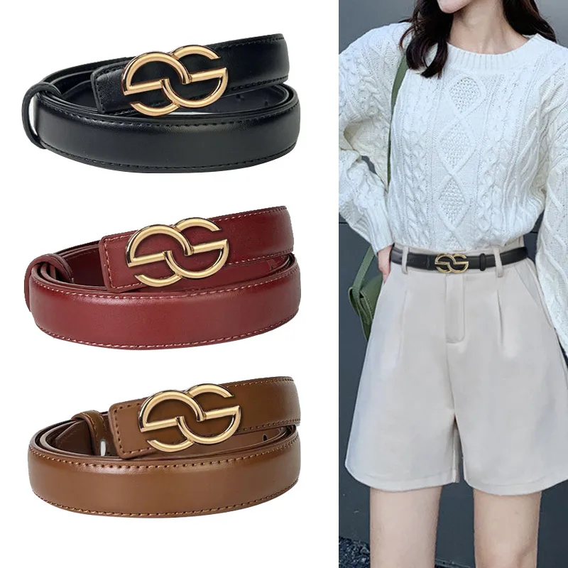 

Женский дизайнерский тонкий ремень из искусственной кожи золотого тона, разноцветные варианты, роскошный аксессуар для джинсов и шорт