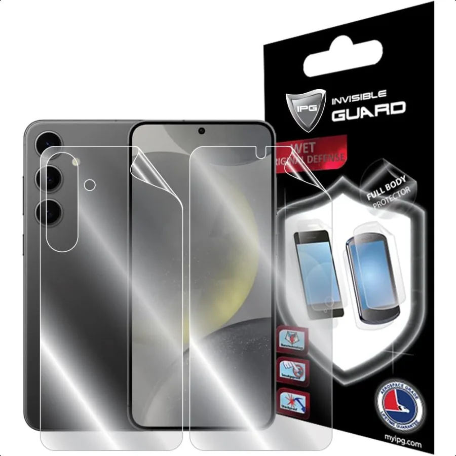 

IPG Made for Samsung Galaxy S24 Plus Hydrogel Screen + Back Protector Invisible Touch Screen Sensitive Ultra HD Clear Film Anti