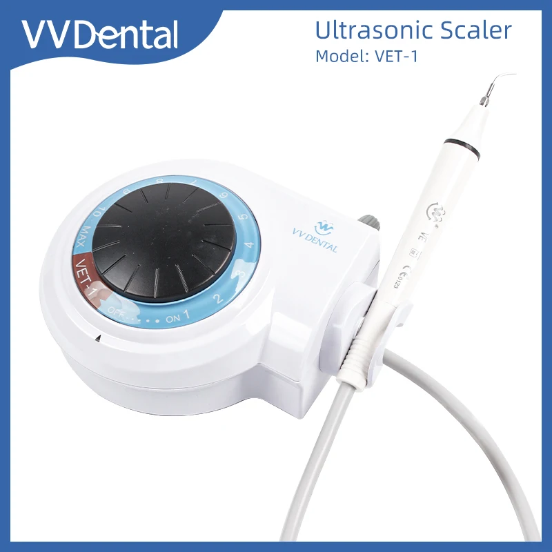 

NEW VVDental VET-1 Ultrasonic Dental Scaler Oral Cleaning Dental Smoke Stains Scaler Teeth Perio Scaling with Handpiece Tip