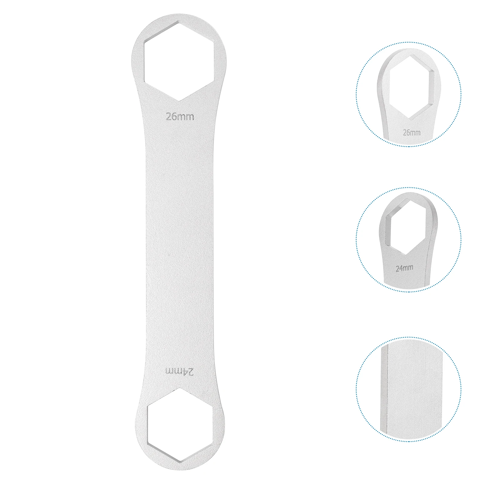 

Double Head Stainless Steel Front Fork Spanner 24/26Mm Wrench Repair Tool Oxidation Resistant Durable For Bike Maintenance