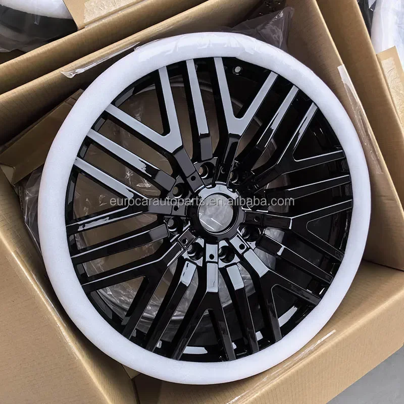 Car Rim G Class W464 G400d Upgrade to 4X4 Square Style Forged Wheel Hubs Glossy Black 22 inch 2295 ET45