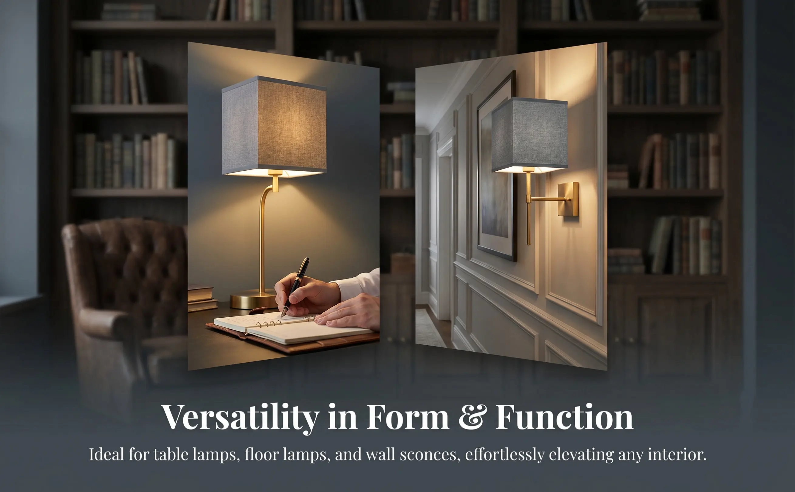 Linen Lamp Shade Rectangular Simple Sturdy Cover Bedroom Floor Desk Table Lampshade Soft Lighting Home Linen Lamp Cover