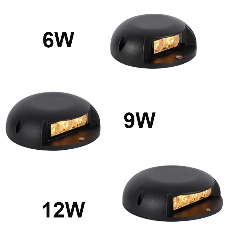9W 6W 3W LED-Einbauleuchte für den Außenbereich, Untergrundbeleuchtung, Einbaustrahler-Set, IP67, DC12V-24V, Terrassenpflaster, Bodendeck, Treppenlampe – Detail 2