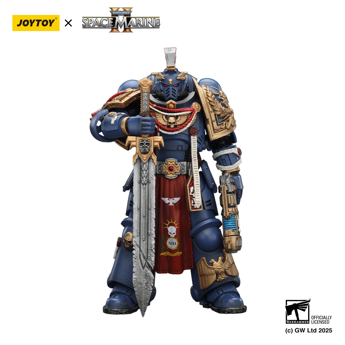 

JOYTOY Warhammer 40K 1/18 Action Figure Ultramarines Relic Primus Armour with Plasma Pistol and Combat Blade Model