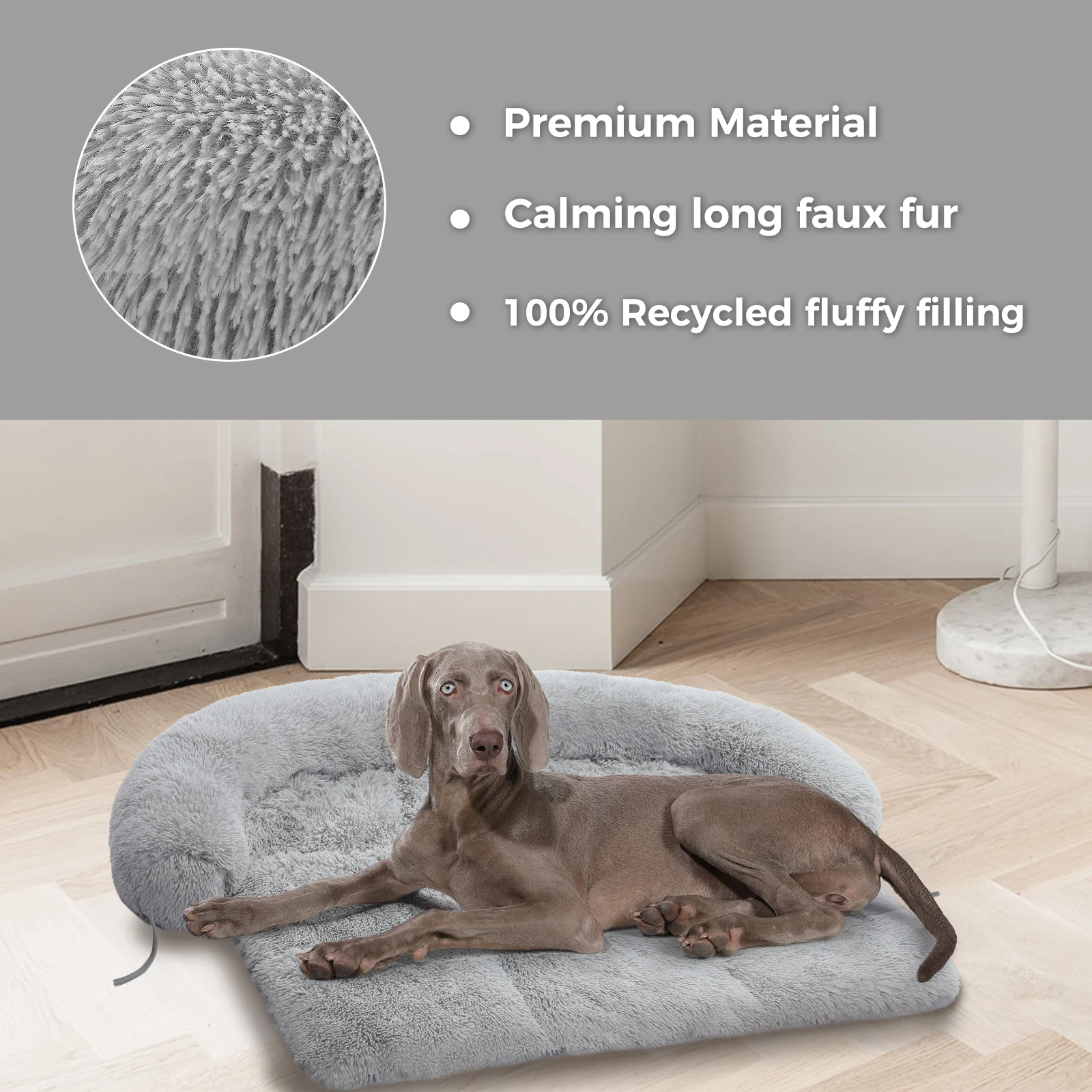 

Dog Bed Large Sized Dog, Fluffy Dog Bed Couch Cover, Calming Large Dog Bed, Washable Dog Mat for Furniture Protector,Perfect for