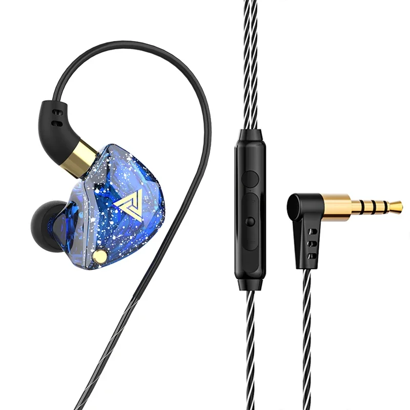 QKZ AK3 FiLe Kabelgebundener Kopfhörer mit Mikrofon, HiFi-Musikmonitor, Bass-Kopfhörer, Geräuschunterdrückung, Headset für Sport, Gaming, Ohrhörer