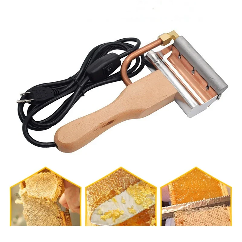 

Wooden Handle Honey Heating Cutter Wax Honey Knife Scraper Bee Extractor Beekeeping Tool Electric Uncapping Knife Cutter