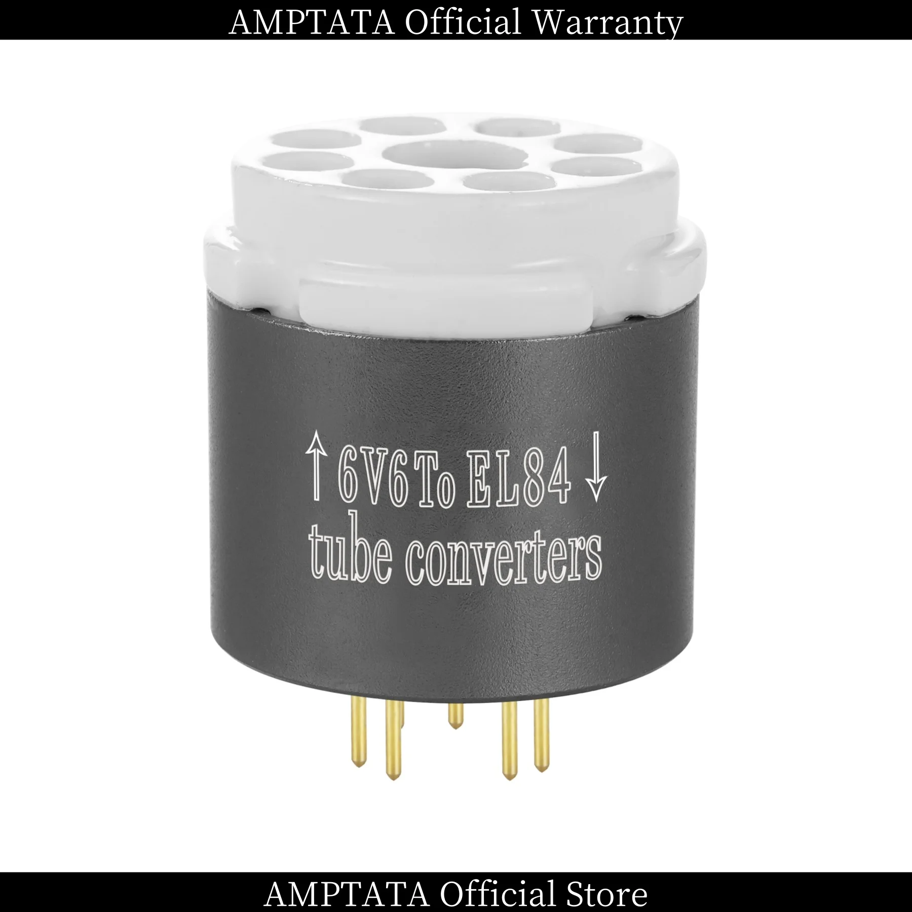 AMPTATA / 6V6 إلى EL84 6BQ5 6P14 / مكنسة كهربائية أنبوب محول محول المقبس / 24K مطلية بالذهب النحاس النقي دبوس / قبل مكبر للصوت الغيتار