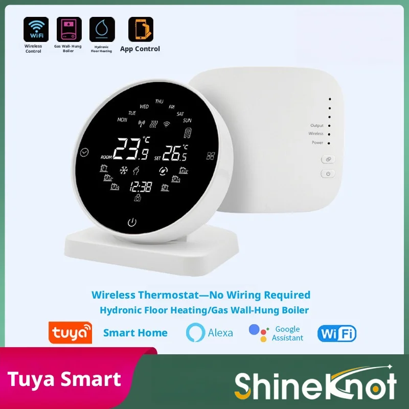 SHINEKNOT Tuya Wifi Wireless Temperature Controller Supports Voice Control For Fireplace Hanging Stove Temperature Controller
