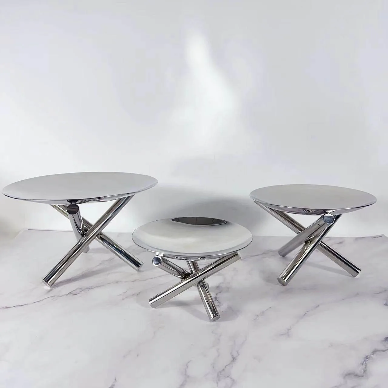 Simple modern metal stainless steel fruit plate fruit pot