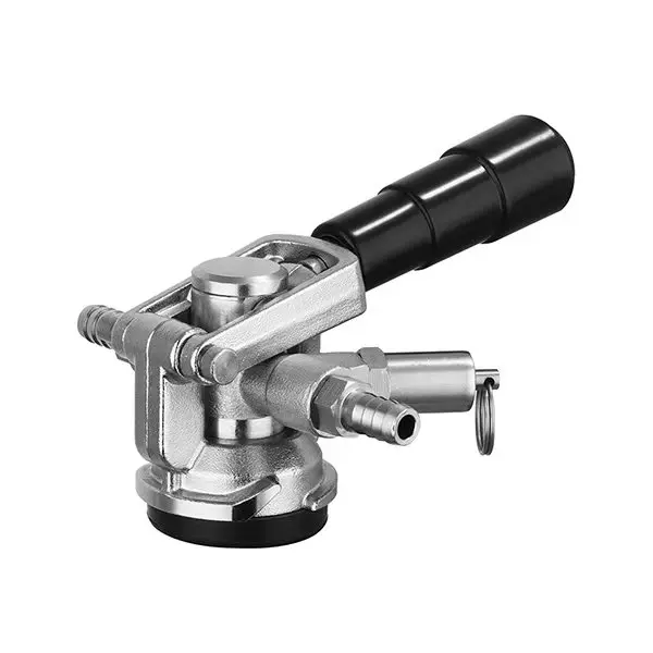 Beer Keg Coupler Sankey D Tap S System with Stainless Steel Probe and Black Handle Bar Accessories Beer Dispensing