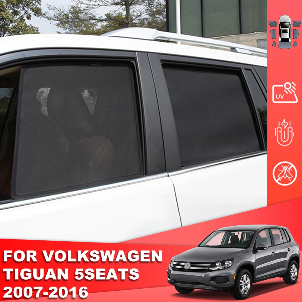 

For Volkswagen VW Tiguan 5N 2007-2016 Car Sunshade Shield Magnet Rear Side Baby Window Sun Shade Visor Front Windshield Curtain