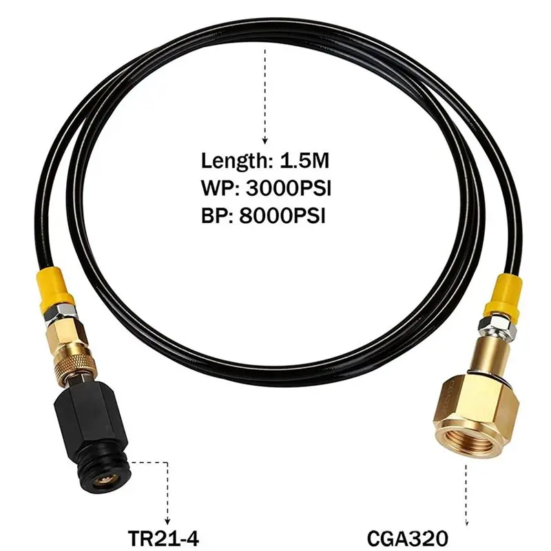 CGA-320 External Hose Soda Maker Hose Soda Maker Direct Connector-A57X