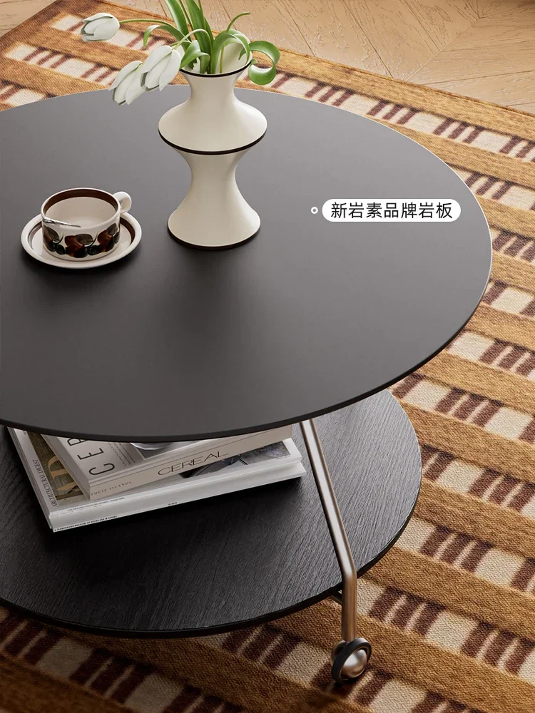 Modern simple rock slab coffee table Bauhaus 2025 new high-end tea table new Chinese living room home