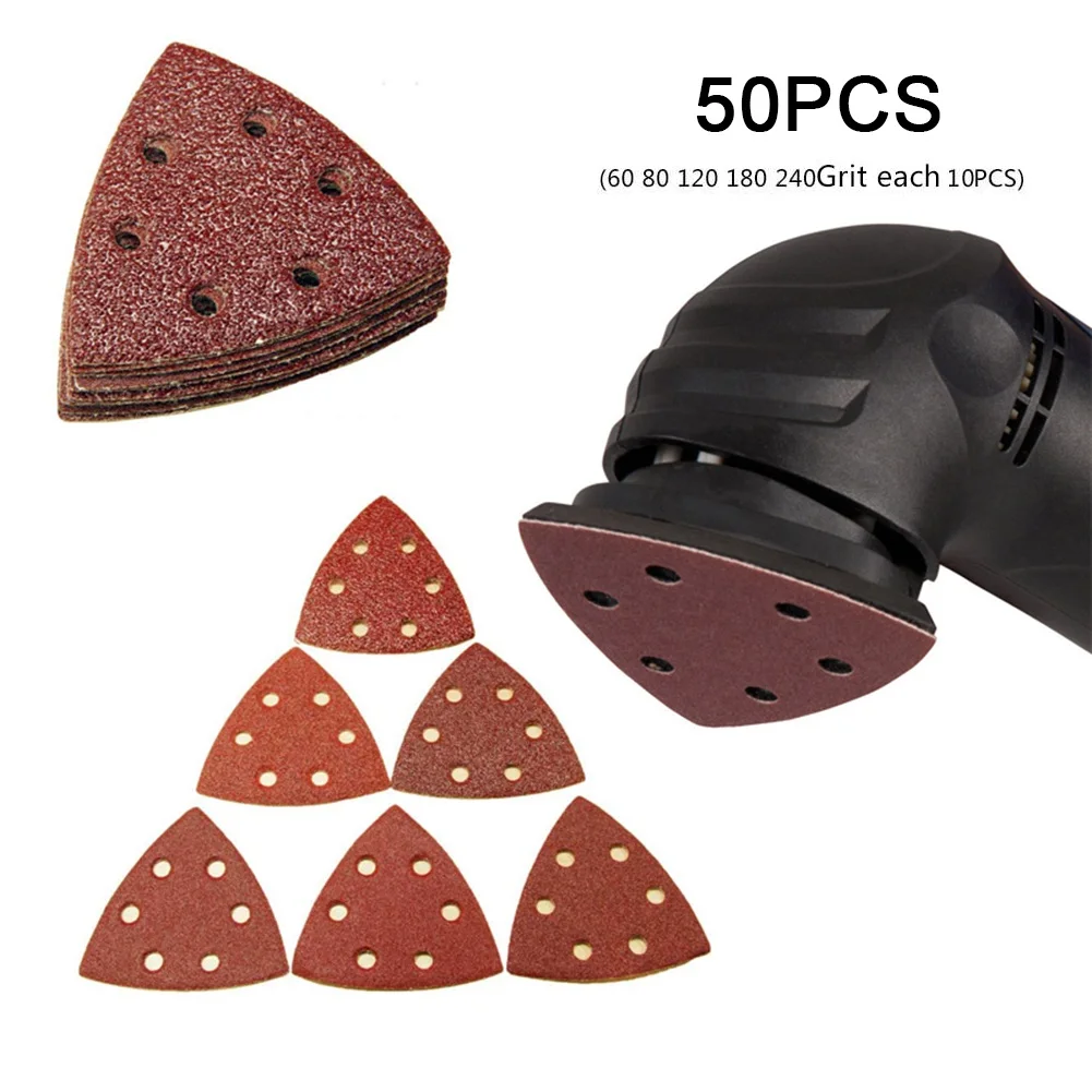 

Triangle Sandpaper 101pcs/Set 60-240 Grit 90mm Triangle Sanding Sheets Paper With Sander Grinder Plate For Woodworking