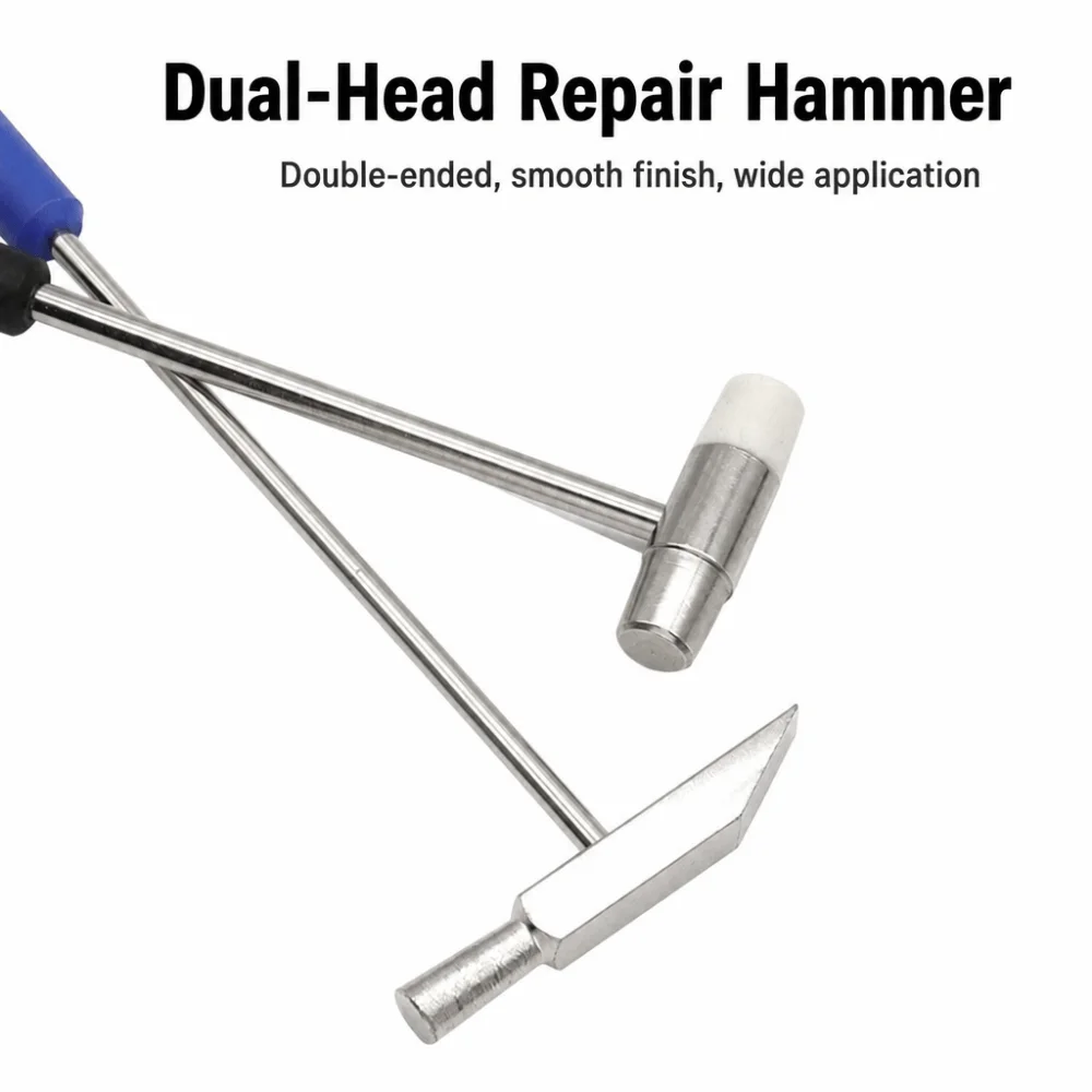 Multi-size Mini Hammer Rubber & Metal Metal Body Dual Head Hammer Compact Design Dual Hardness Handcraft Hammer Watch Repair