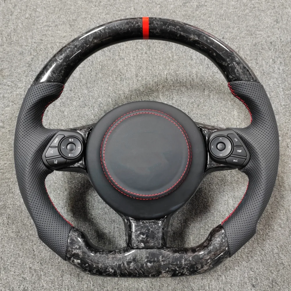 Suitable for Toyota 86 Sport steering wheel Subaru BZR carbon fiber forged carbon leather steering wheel modification