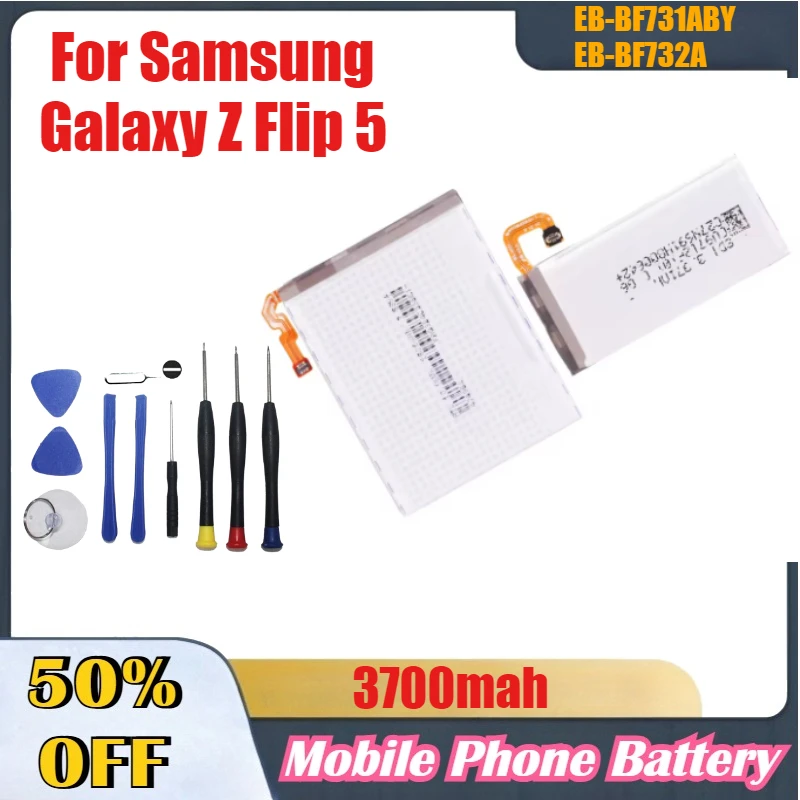 

3700mah EB-BF731ABY EB-BF732A High-Quality Battery for Samsung Galaxy Z Flip 5 SM-F731U F731 F732 Replacement Batteries