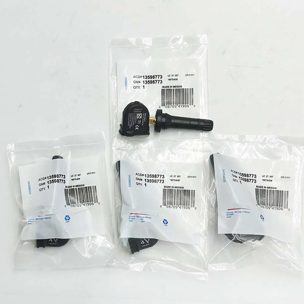 High Quality 4PCS/SET 13598773 433mhz TPMS TIRE PRESSURE SENSOR For Cadillac CT6 XT5 SRX Chevrolet Malibu Opel 13516165 13589601