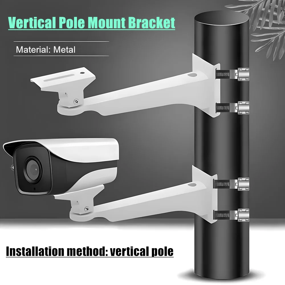 

Metal Security CCTV Camera Pole/Column Mounting Bracket Monitoring Hoop Support Cylinder Clamps Mount Telephone Column Bracket