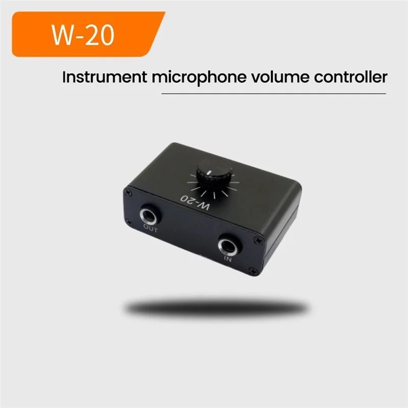 A69Z Instrumento Musical Microfone Dinâmico Controlador de Attenuação de Ajuste de Volume 1/4Intrs 6.35Mm Interface Suporta Estéreo