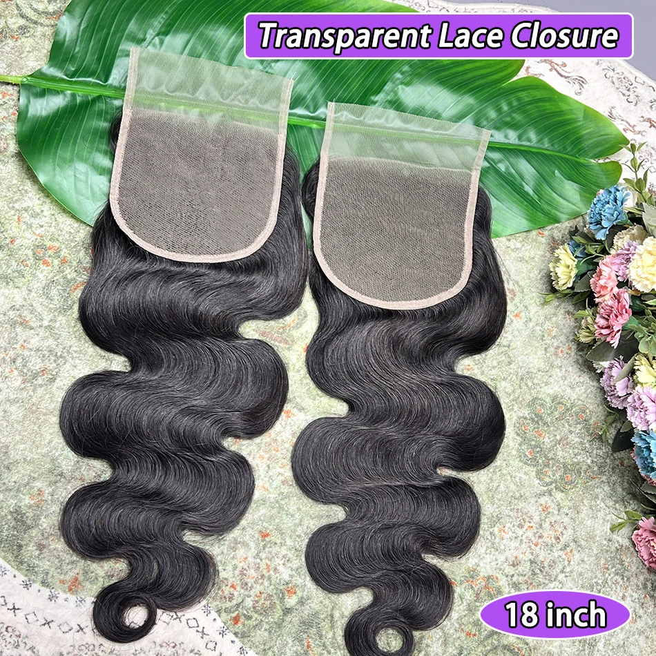 

Прозрачная HD-основа для заколки из натуральных волос Body Wave 5x5 с предварительно выщипанными и осветленными узлами # Натуральный цвет 1B, 100% натуральные необработанные человеческие волосы