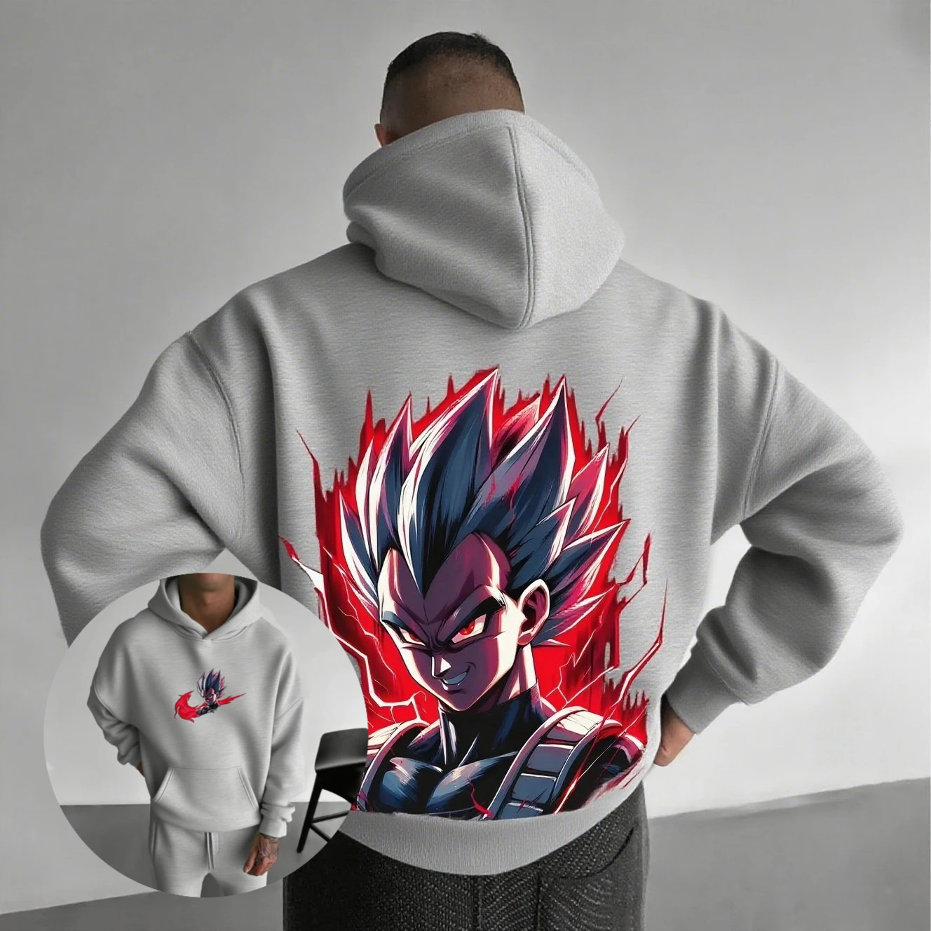 

Dragon Ball Vegeta Anime Men Women Hooded Sweatshirt Streetwear Casual Pullover Hoodie Graphic Print Cosplay Spring Autumn Tops