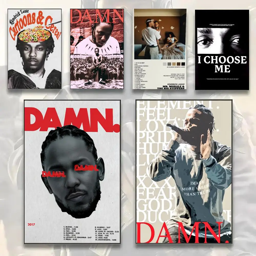 Rapper SInger K-Kendrick Lamar Painting Calligraphy Modern Canvas Wall Art Prints for Living Room Decor | Wall Decals