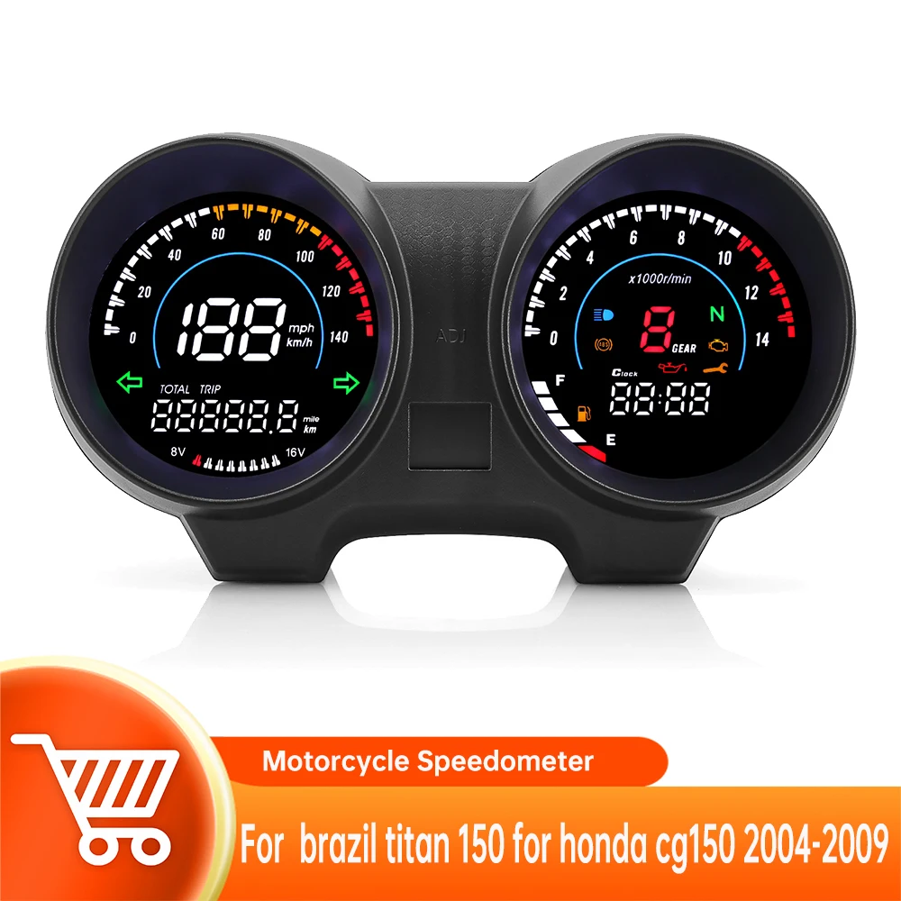 Moto Digital Dashboard LCD Multifunctional Digital Motorcycle Speedometer Odometer for MAX125 Brazil CG TITAN150 Fan150