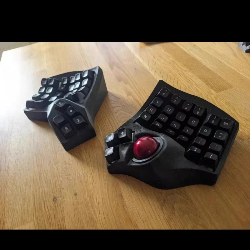 Charybdis 4X6 Layout Trackball Split Keyboard Custom Cheey MX Welding Switch Wired/Bluetooth Wireless Split Mechanical Keyboard