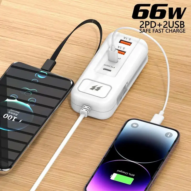 Chargeur USB rapide pour plusieurs revie, station de charge USB à 4 ports pour multi-revie, adaptateur de concentrateur USB portable pour téléphone et tablette