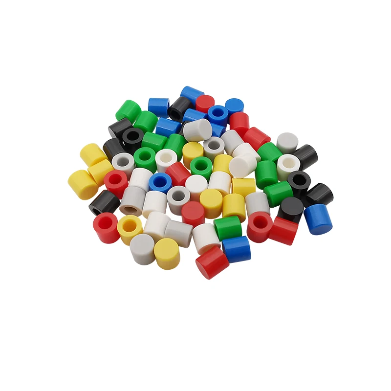 70Pcs A56 Plastic Cap 6x6mm Tactile Push Button Switch Hat Cover For 6 x 6mm Tact Switch Red/Black/Blue/Green/White/Grey/Yellow