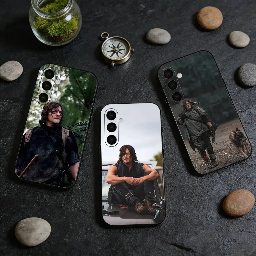 W-Walking Dead Daryl Dixon  Black Soft Case for Samsung Galaxy A73 72 71 70 53 52 A1 Others Cover