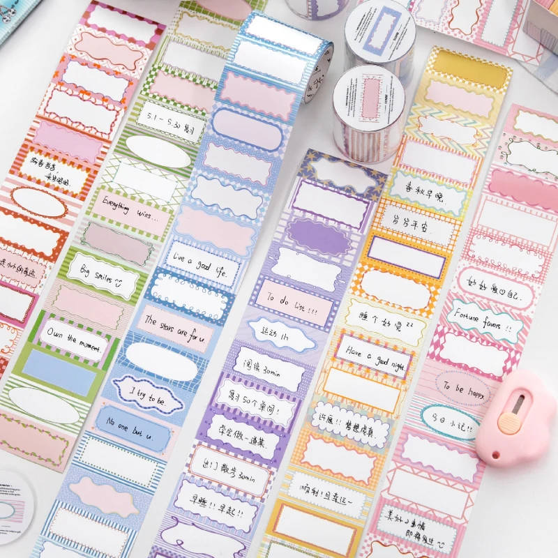 Cartoon Die-Cutting Tape 50mm*2m Filmstrip Masking Tapes for Card Scrapbooking Stickers Journaling Creative Stationery Supplies