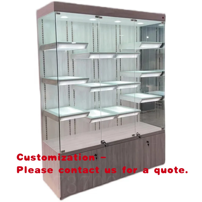 custom.Glass Lockers Commercial Household Transparent Multifunctional Goods Display Retail Glass Display Cabinets