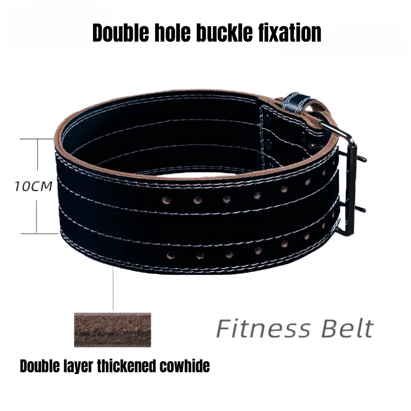 Squat Weight Lifting Belt 10CM PU & Cowhide Weightlifting Fitness Belt for Men & Women Gym Deadlift Powerlifting Bodybuilding