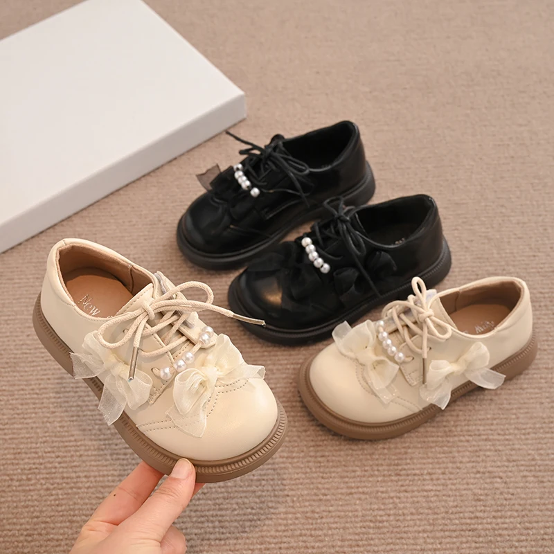 

Girl Princess Shoes Sweet Chic Lolita Kids Dresses Mary Jane Shoes Elegant New Versatile Children Fashion Causal Leather Shoes