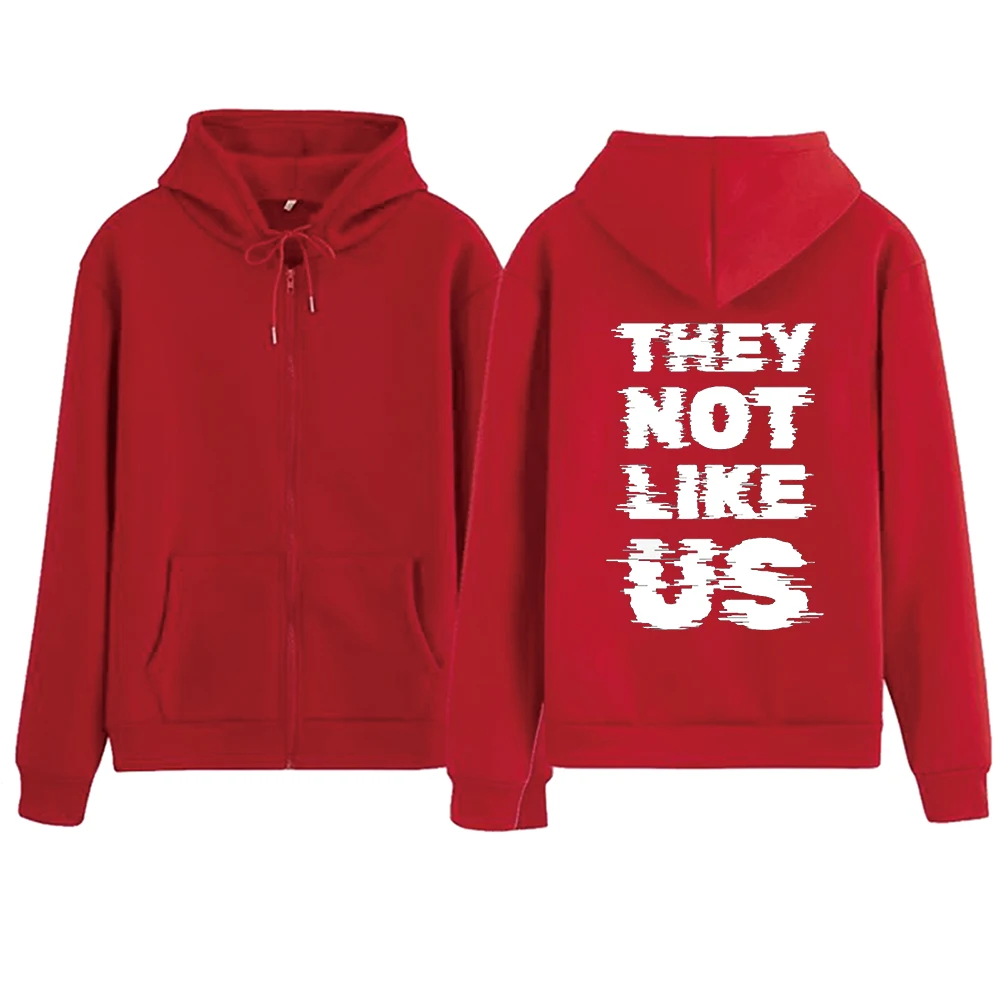 They Not Like Us POP Music Zipper Hoodie Harajuku Pullover Tops Sweatshirt Streetwear Fans Gift